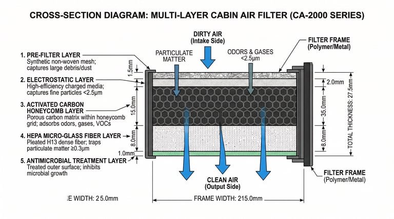 Cabin Air Filter Wholesale Guide: HEPA & Activated Carbon Filter Specifications, Quality Standards &