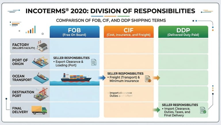FOB vs CIF vs DDP: Complete Incoterms Guide for Importing Oil Filters from China (2026 Cost Breakdown)